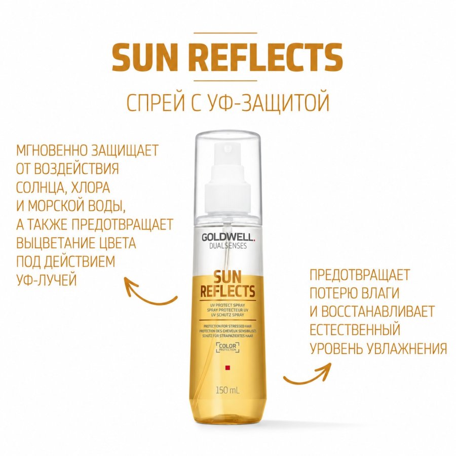 Спрей для защиты волос от солнца - Goldwell Dualsenses Sun Reflects Protect Spray